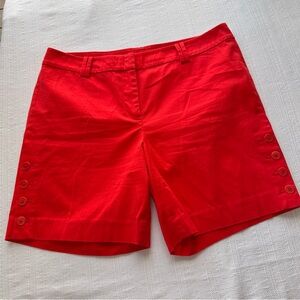 Talbots Perfect 7" Shorts Vibrant Red Women's Bermudas, Size 10